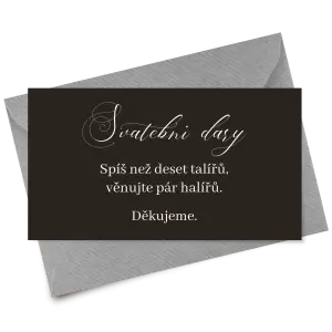 Papírová kartička dary MARKETA