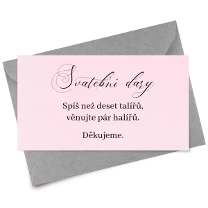 Papírová kartička dary MARKETA