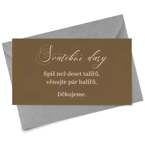 Papírová kartička dary MARKETA