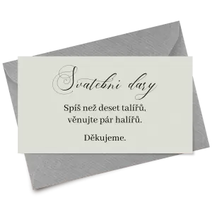 Papírová kartička dary MARKETA