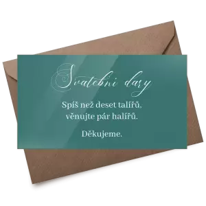 Plexi kartička dary MARKETA