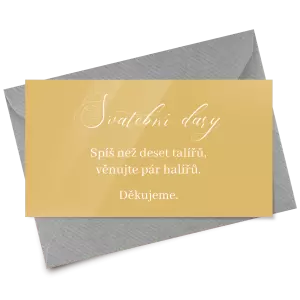 Papírová kartička dary MARKETA