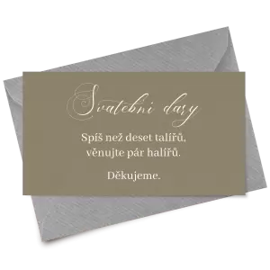 Papírová kartička dary MARKETA