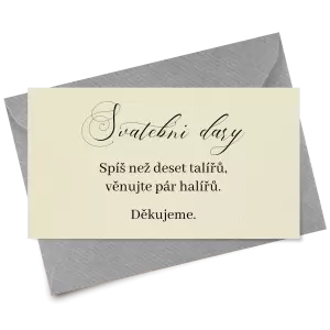 Papírová kartička dary MARKETA