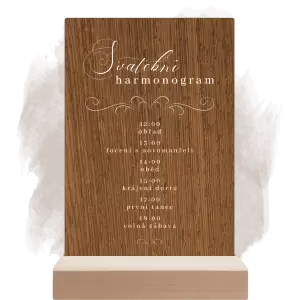 Dřevěný harmonogram MARKETA