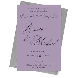 Papírové svatební oznámení MARKETA