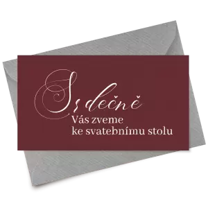 Papírová pozvánka MARKETA