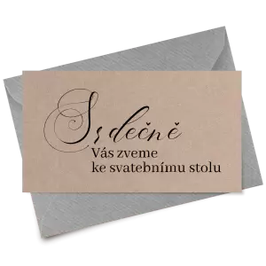 Papírová pozvánka MARKETA