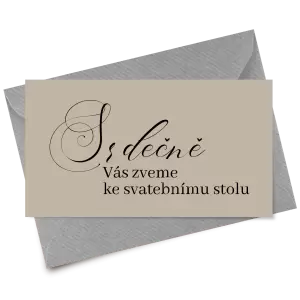 Papírová pozvánka MARKETA