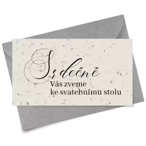 Papírová pozvánka MARKETA