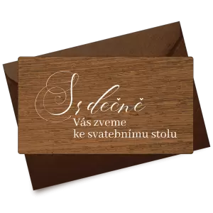 Dřevěná pozvánka MARKETA
