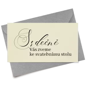 Papírová pozvánka MARKETA