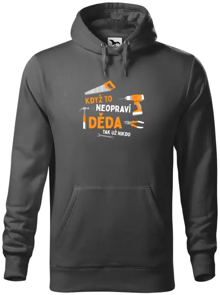 Pánská mikina Když to neopraví děda, tak už nikdo