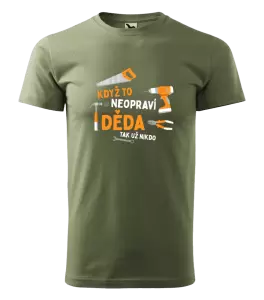 Pánské tričko Malfini Basic Když to neopraví děda, tak už nikdo