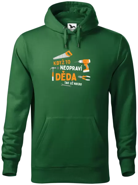 Pánská mikina Když to neopraví děda, tak už nikdo