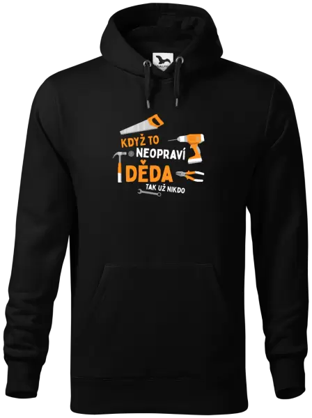 Pánská mikina Když to neopraví děda, tak už nikdo