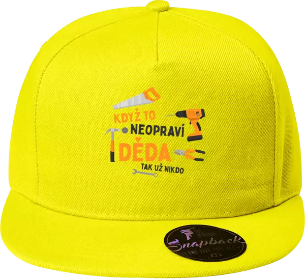 Snapback kšiltovka Když to neopraví děda, tak už nikdo