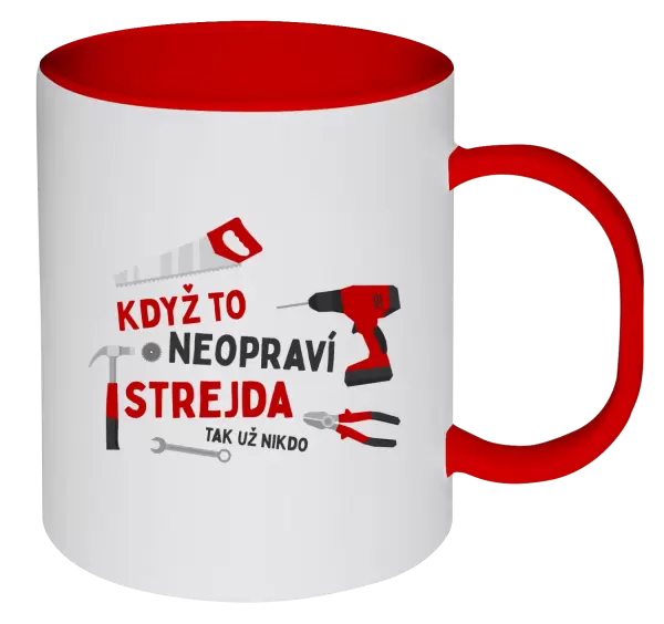 Plastový hrnek Když to neopraví strejda, tak už nikdo