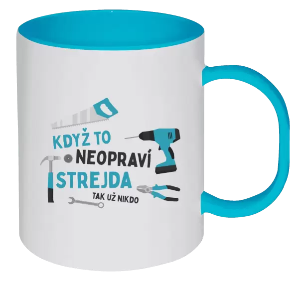 Plastový hrnek Když to neopraví strejda, tak už nikdo