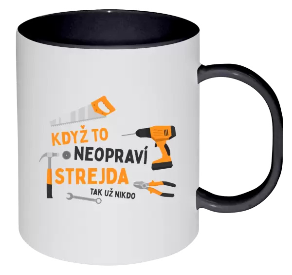 Plastový hrnek Když to neopraví strejda, tak už nikdo