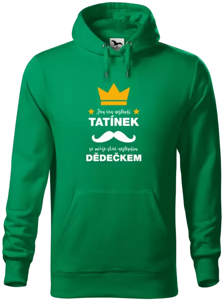 Pánská mikina Jen ten nejlepší tatínek se může stát nejlepším dědečkem