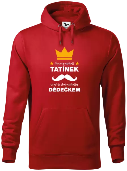 Pánská mikina Jen ten nejlepší tatínek se může stát nejlepším dědečkem
