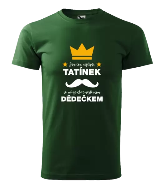 Pánské tričko Jen ten nejlepší tatínek se může stát nejlepším dědečkem