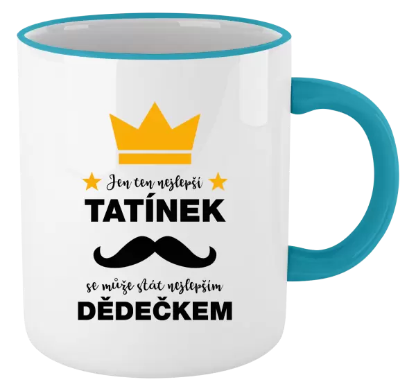 Hrnek Jen ten nejlepší tatínek se může stát nejlepším dědečkem