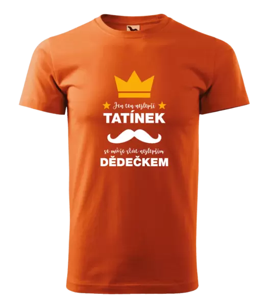 Pánské tričko Jen ten nejlepší tatínek se může stát nejlepším dědečkem