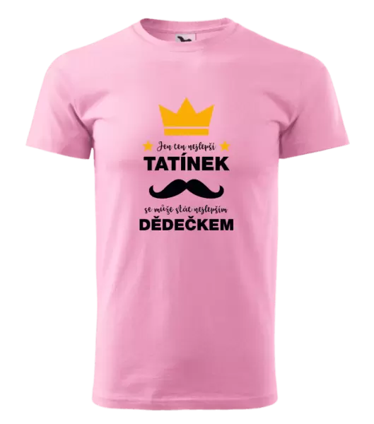 Pánské tričko Jen ten nejlepší tatínek se může stát nejlepším dědečkem