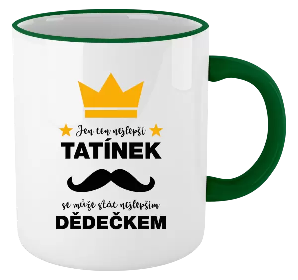 Hrnek Jen ten nejlepší tatínek se může stát nejlepším dědečkem