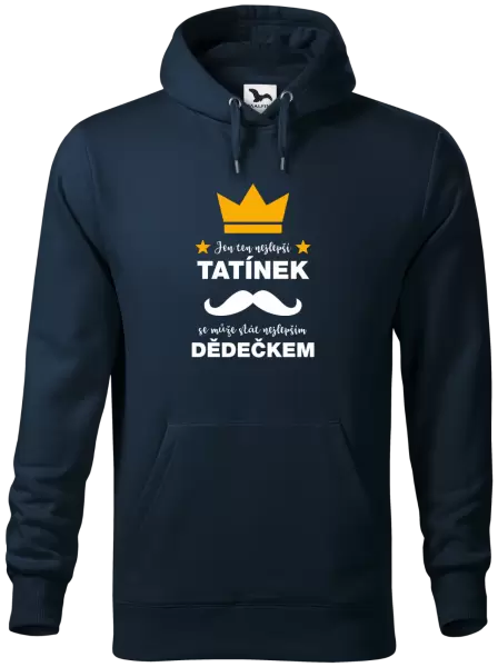 Pánská mikina Jen ten nejlepší tatínek se může stát nejlepším dědečkem