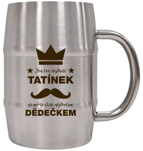 Nerezový chladicí půllitr Jen ten nejlepší tatínek se může stát nejlepším dědečkem