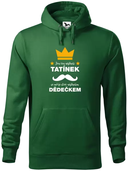 Pánská mikina Jen ten nejlepší tatínek se může stát nejlepším dědečkem