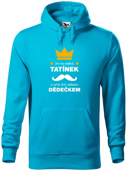 Pánská mikina Jen ten nejlepší tatínek se může stát nejlepším dědečkem