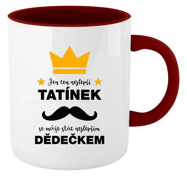 Hrnek Jen ten nejlepší tatínek se může stát nejlepším dědečkem