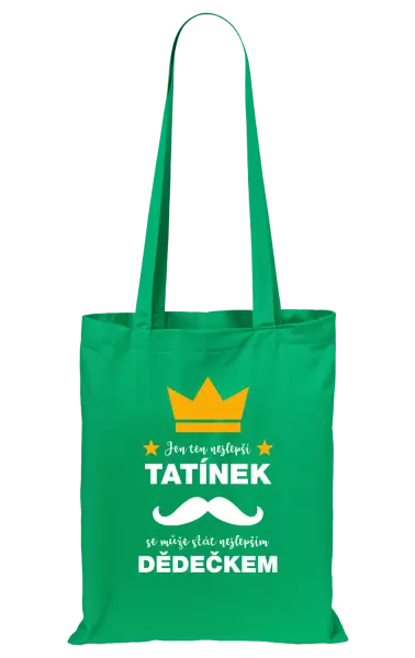 Látková taška Jen ten nejlepší tatínek se může stát nejlepším dědečkem