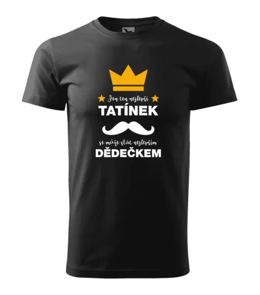 Pánské tričko Jen ten nejlepší tatínek se může stát nejlepším dědečkem