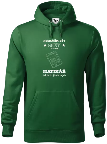 Pánská mikina Nesnáším být sexy, ale jsem matikář