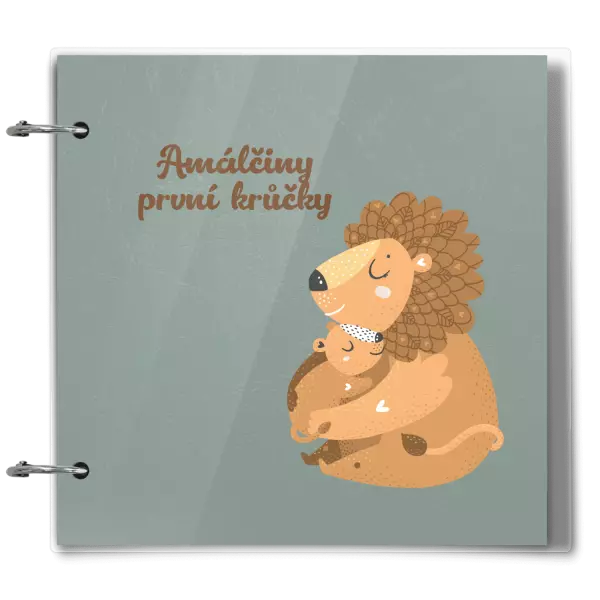 Plexi album se sponami První krůčky se jménem - lvíčci
