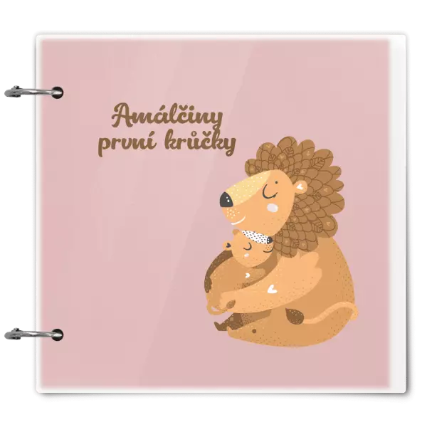 Plexi album se sponami První krůčky se jménem - lvíčci