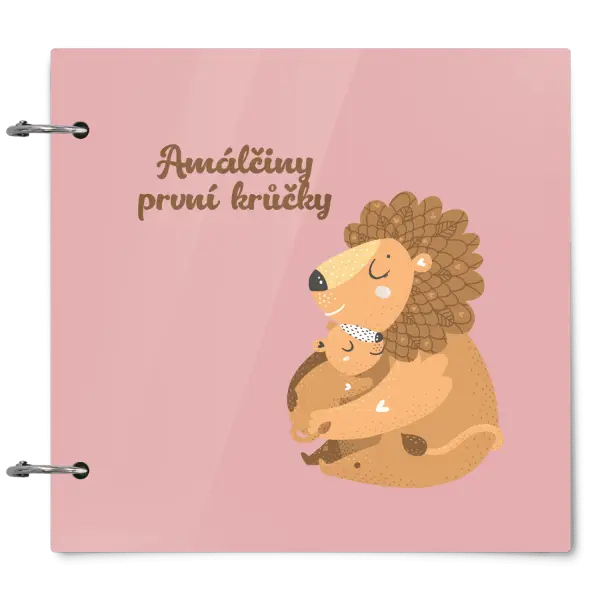 Plexi album se sponami První krůčky se jménem - lvíčci