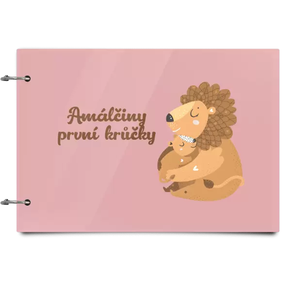 Plexi album se sponami První krůčky se jménem - lvíčci