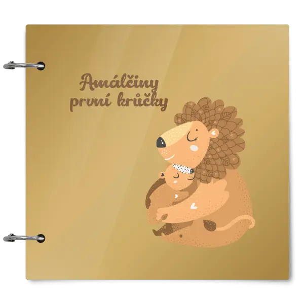 Plexi album se sponami První krůčky se jménem - lvíčci