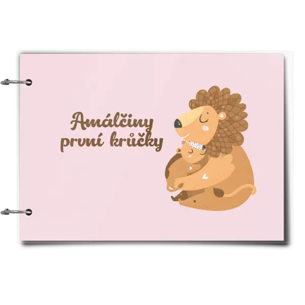 Plexi album se sponami První krůčky se jménem - lvíčci