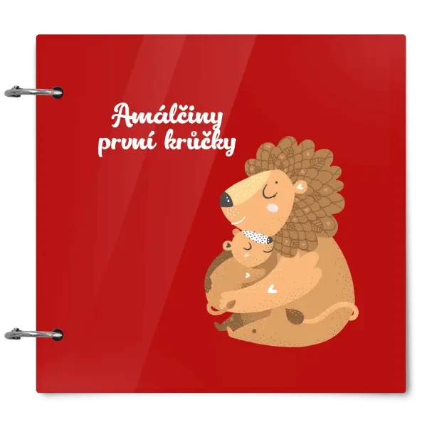 Plexi album se sponami První krůčky se jménem - lvíčci