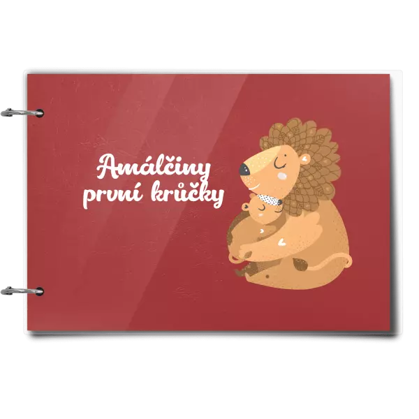 Plexi album se sponami První krůčky se jménem - lvíčci
