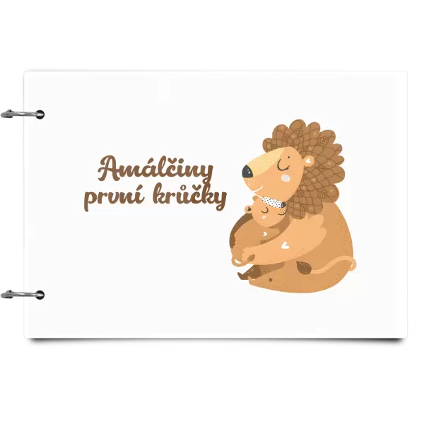 Plexi album se sponami První krůčky se jménem - lvíčci