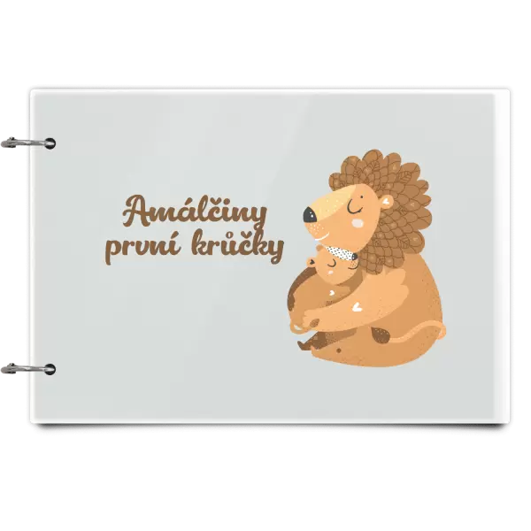Plexi album se sponami První krůčky se jménem - lvíčci
