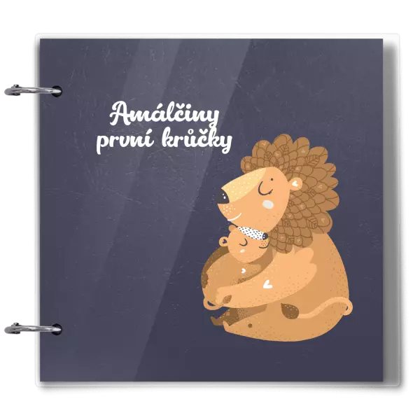 Plexi album se sponami První krůčky se jménem - lvíčci